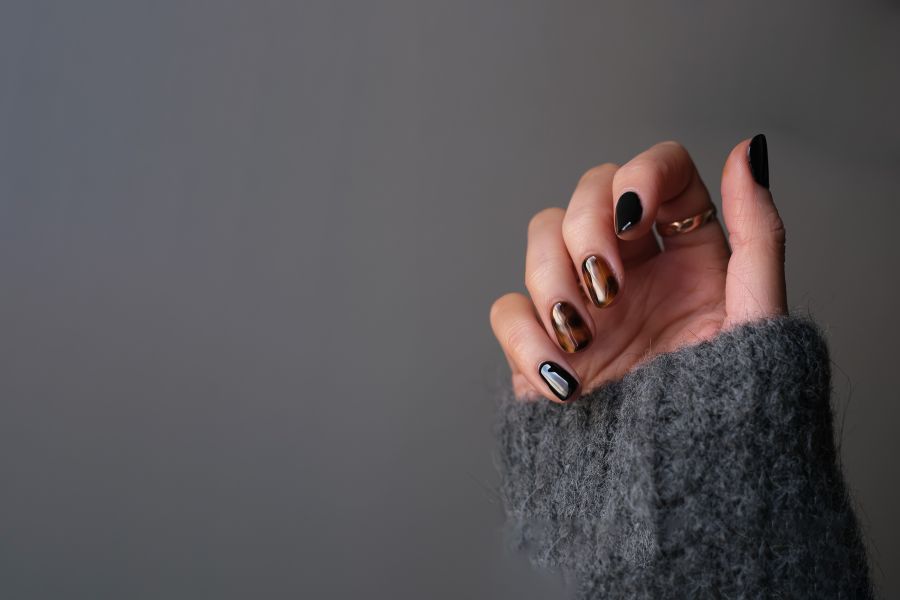 Bild eines fertigen Fingernagel Designs